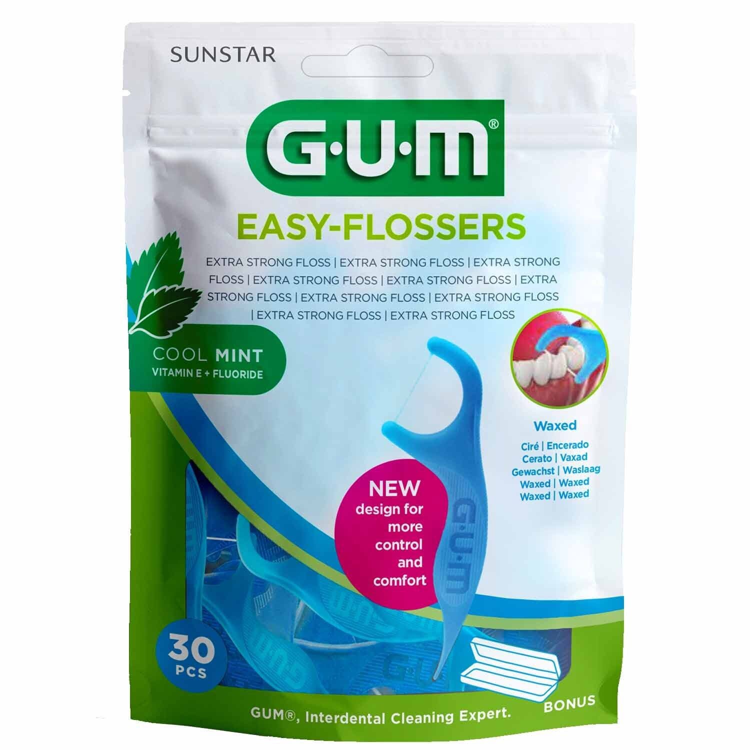 Gum Fil Dentaire Easy Flossers Cire Menthe Fraiche 30 Unites 890