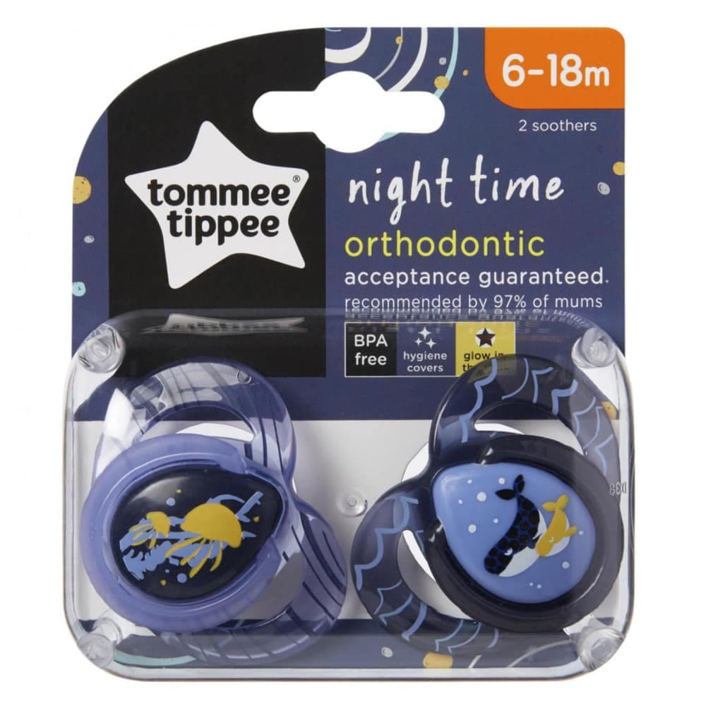 Tommee Tippee Night Time Sucette 6-18m X2