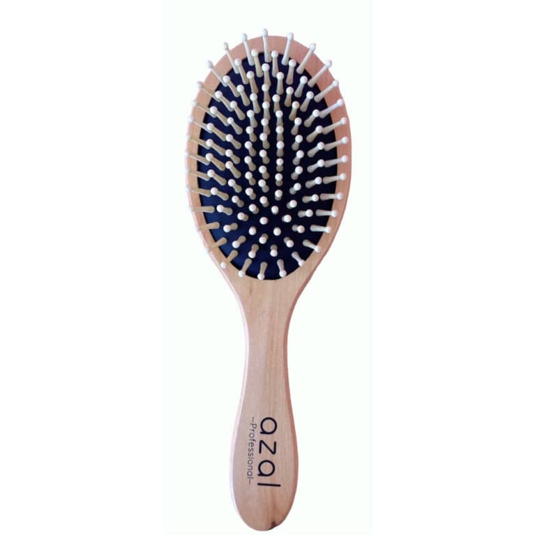Azal Brosse En Bois Ovale Noir