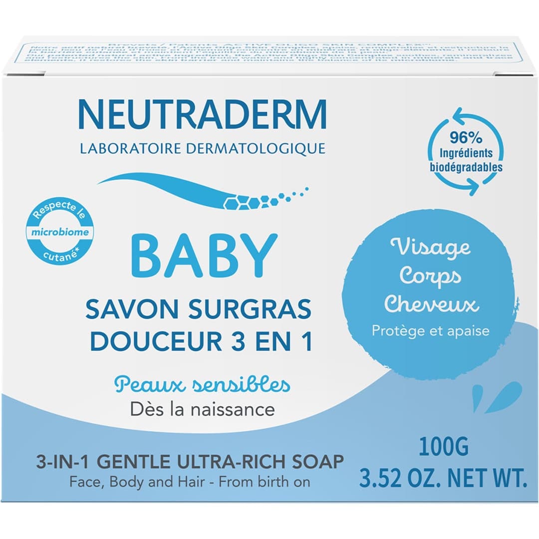 Neutraderm Baby Savon Surgras Douceur 3 En 1 100gr