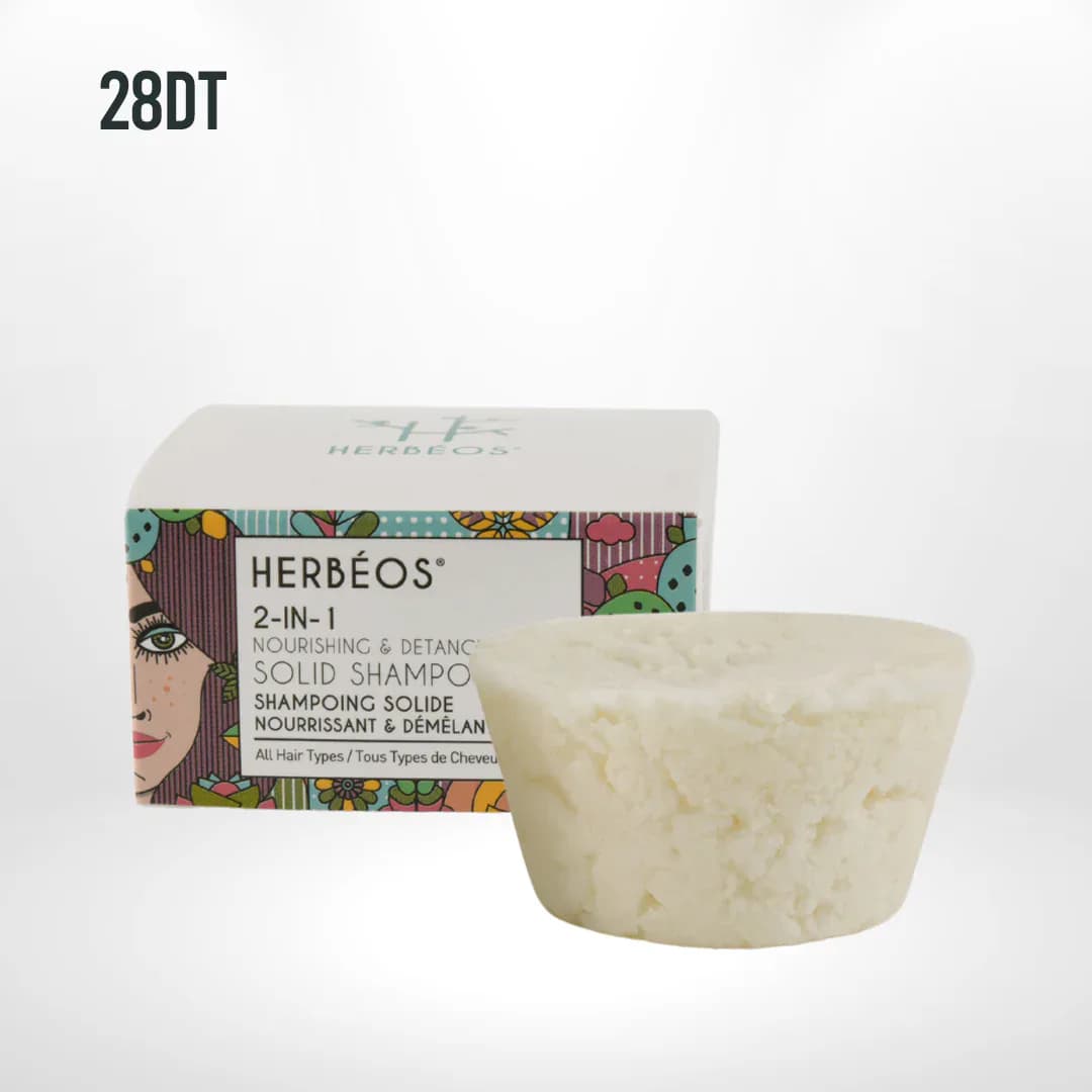 Herbeos Shampoing Solide 2-en-1 Nourrissant Et Demelant 65gr