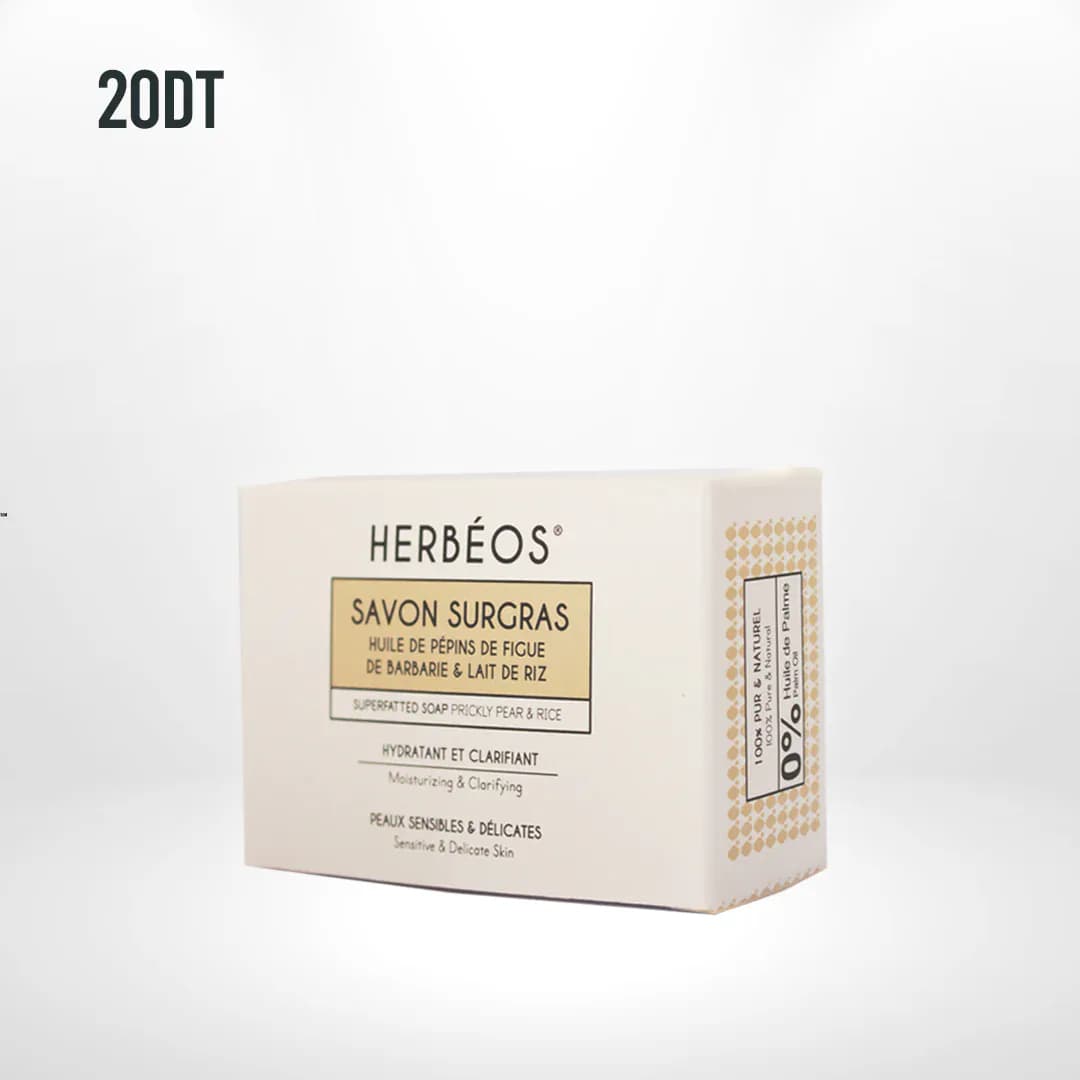 Herbeos Savon Surgras Nettoyant Hydratant Peaux Sensibles 100 Gr