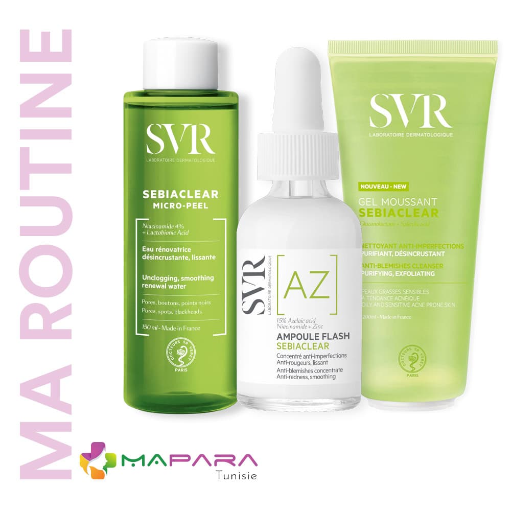 Maroutine Sebiaclear Anti-imperfections, GEL Moussant, Micro Peel, Ampoule Flash