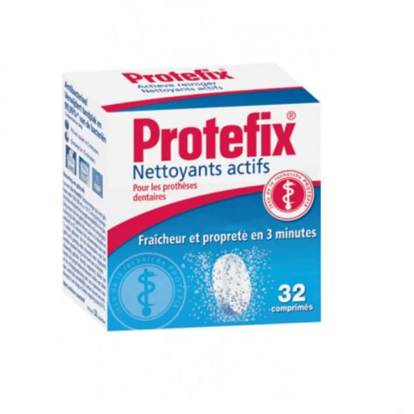 Protefix Nettoyants Actifs 32 Comprimes Effervescents