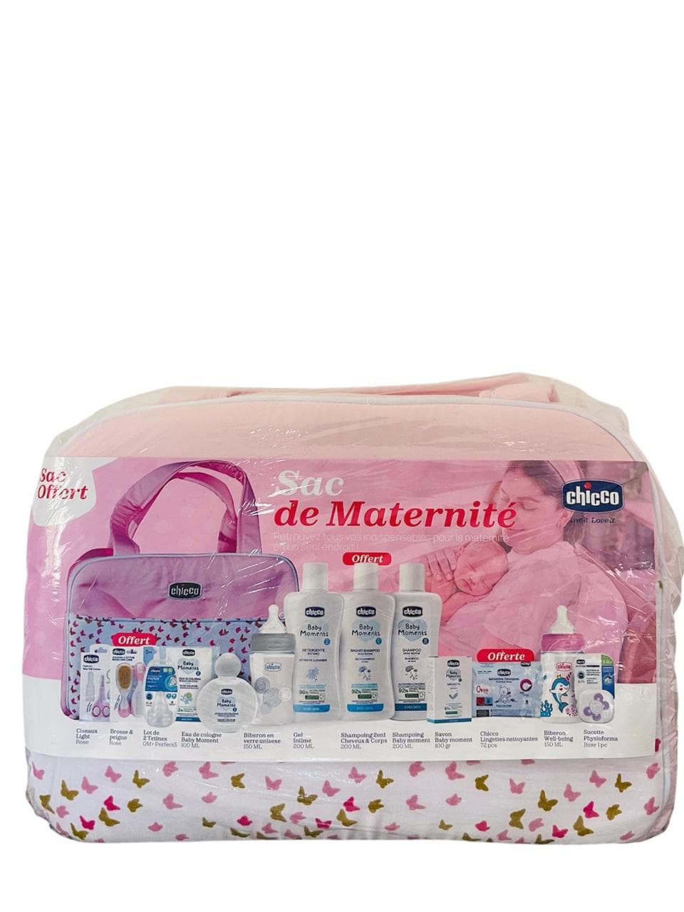 Chicco Sac De Maternite Maman Et Bebe 13 Articles + Sac Offert (rose)