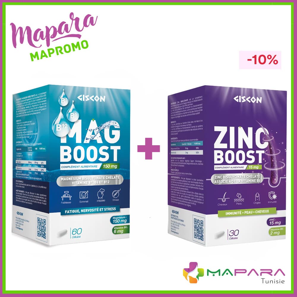 Magboost Magnesium Bisglycinate 60 Gelules + Zinc Boost Bisglycinate 30 Gelules