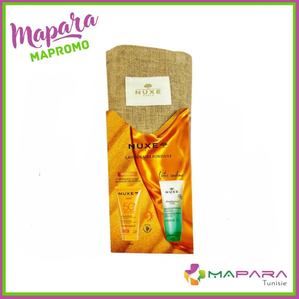 Nuxe Trousse Sun Lait Solaire Fondant Spf50+ 150ml + Prodigieux® Neroli Douche Relaxante 200ml (offerte) + Sac Offert