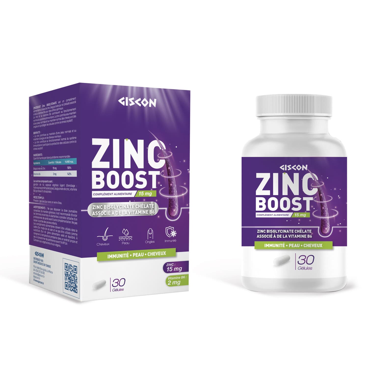 Zinc Boost Zinc Bisglycinate 30 Gelules