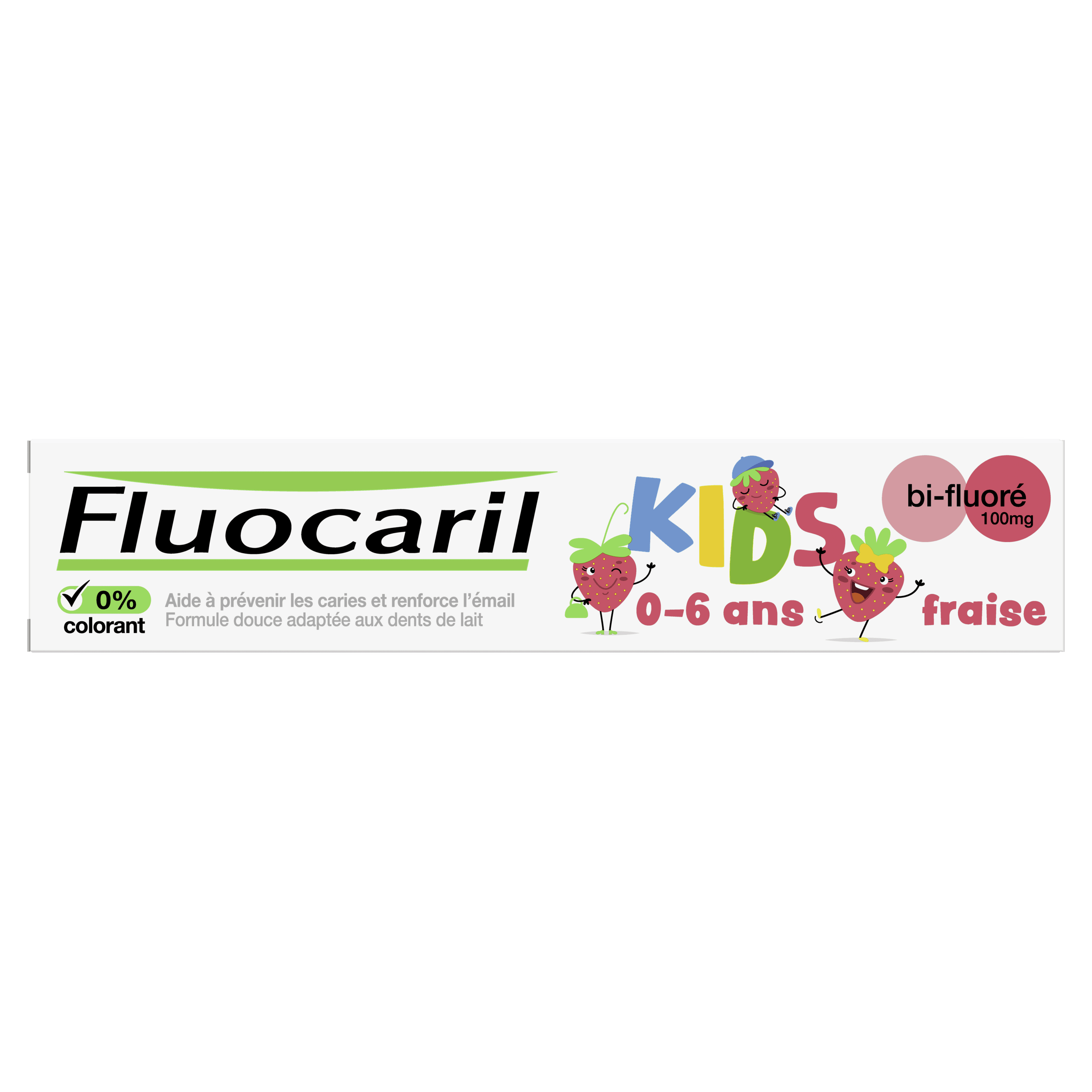 Fluocaril Dentifrice Kids Bi-fluore Fraise 0-6 Ans 75ml