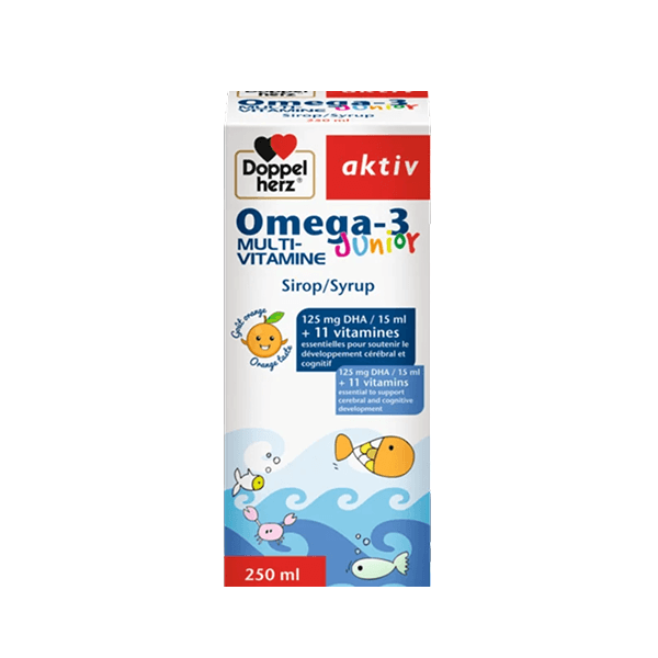 Aktiv Omega-3 Junior Multi-vitamine Sirop 250ML