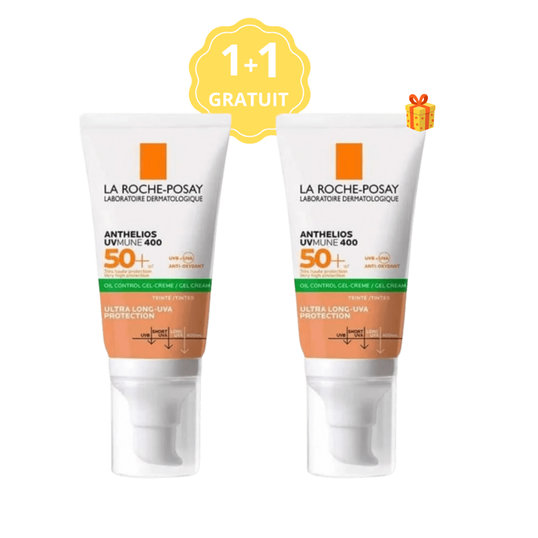 La Roche-posay Anthelios Uvmune400 Oil Control Gel-cr Teinté SPF50+ 50ML+1 Gratuit