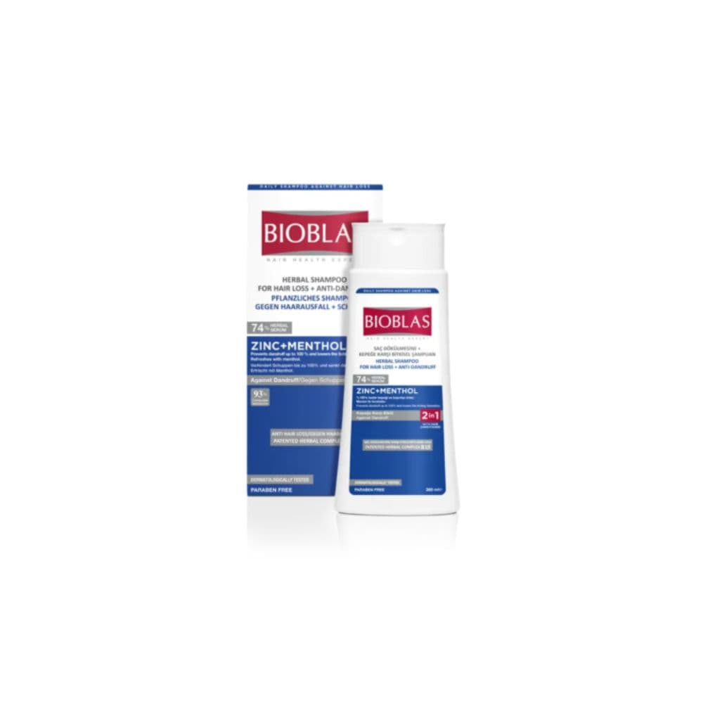 Bioblas Herbal Shampoing Zinc+menthol Anti Pellicules 360ml