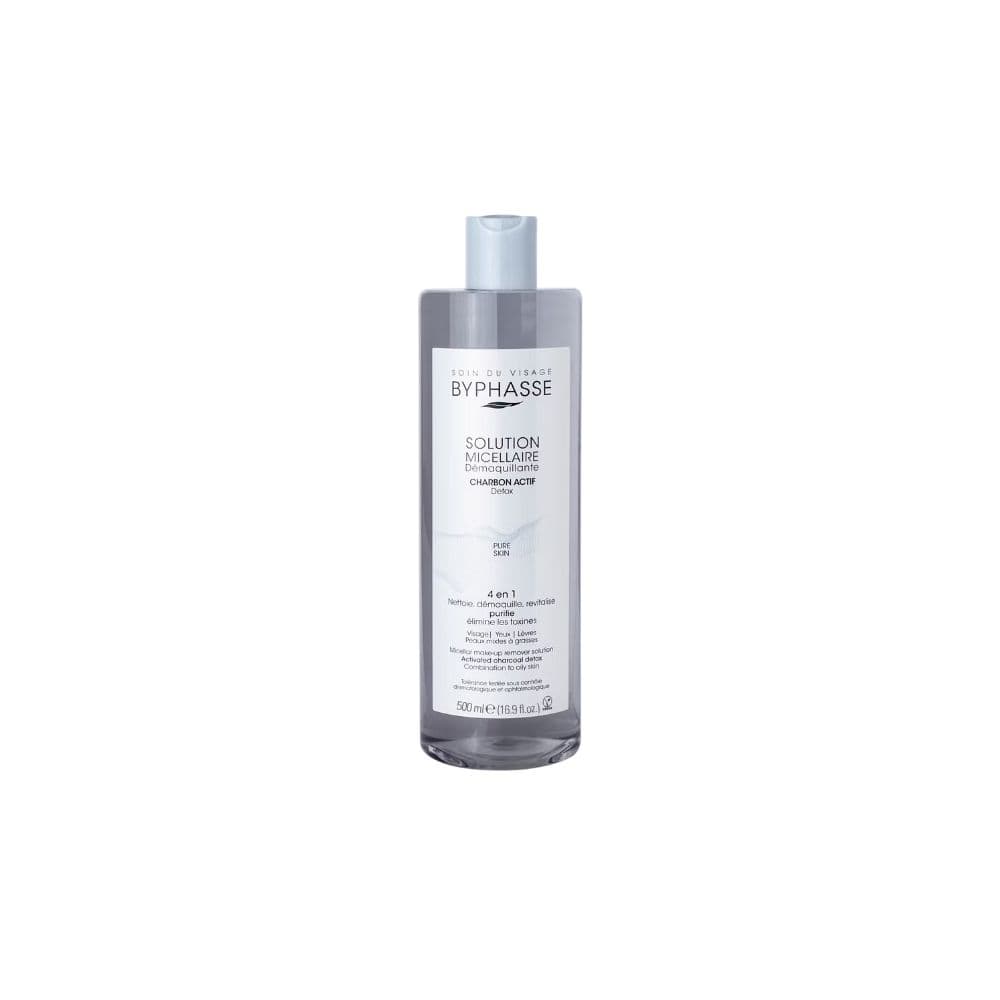 Byphasse Solution Micellaire Demaquillante 4 En 1 Au Charbon Actif 500ml
