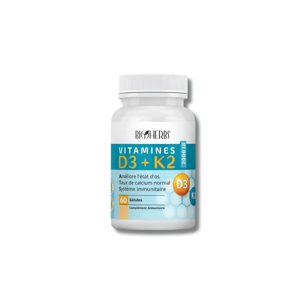 Bioherbs Vitamine D3 + K2 60 Gellules