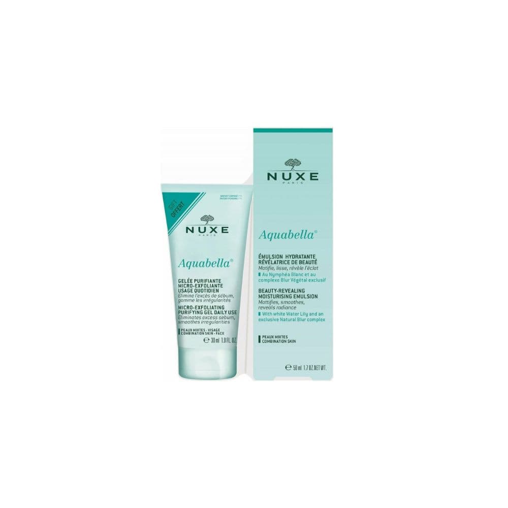 Aquabella Emulsion Hydratante 50 ML + Gelee Purifiante 30 ML Offerte Nuxe