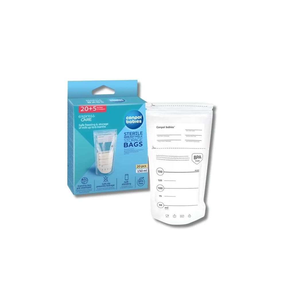 Canpol Babies 20+5(GRATUIT) Sacs De Conservation Du Lait Maternel 150ML