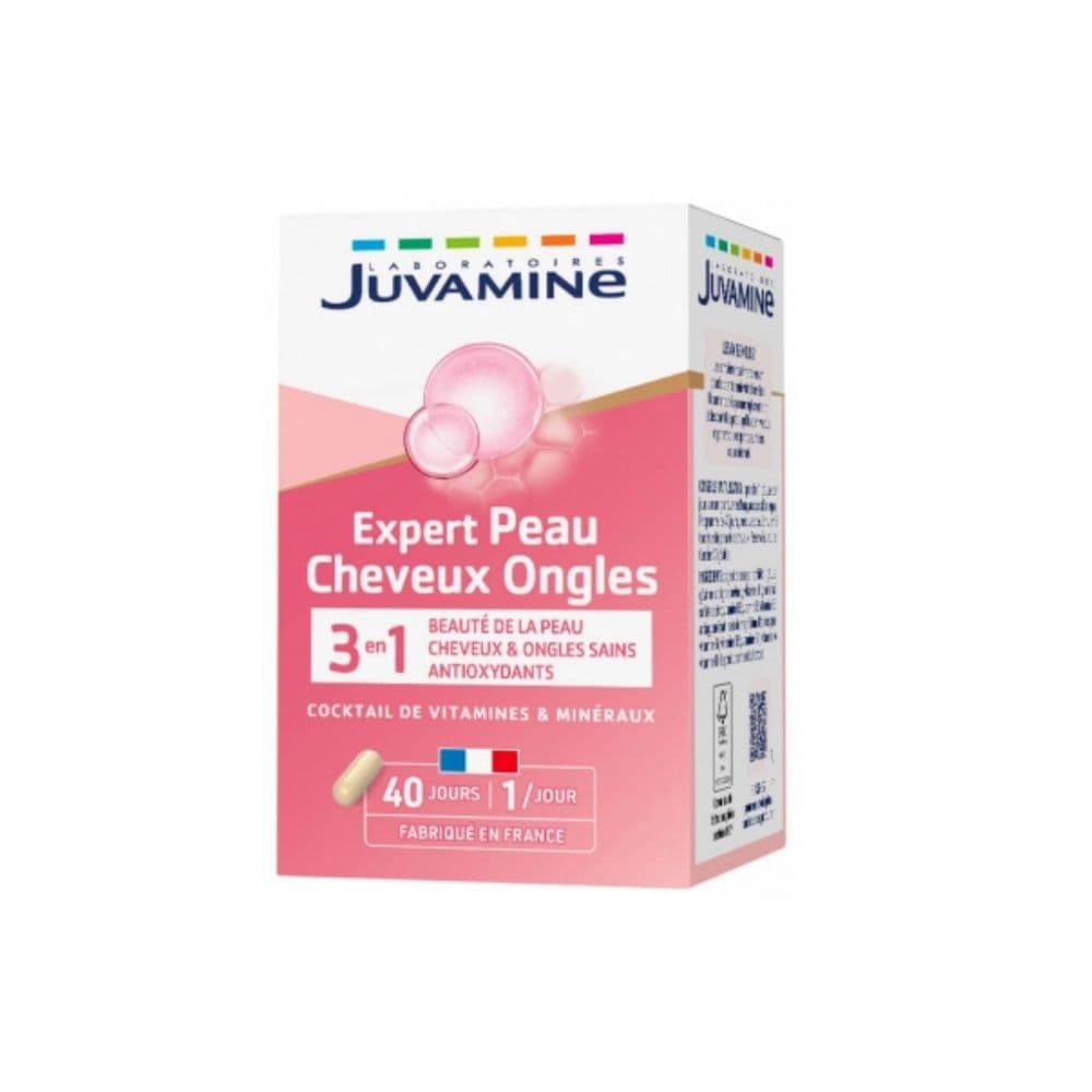 Juvamine Expert Peau Cheveux Ongles 3EN1 40 Gelules