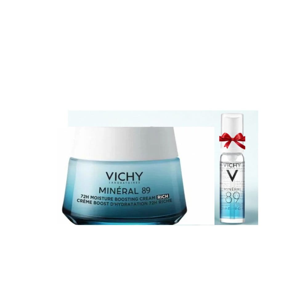 Vichy Mineral 89 Creme Hydratante Riche 50 Ml+mineral Booster 89 Serum 10ml (offert)