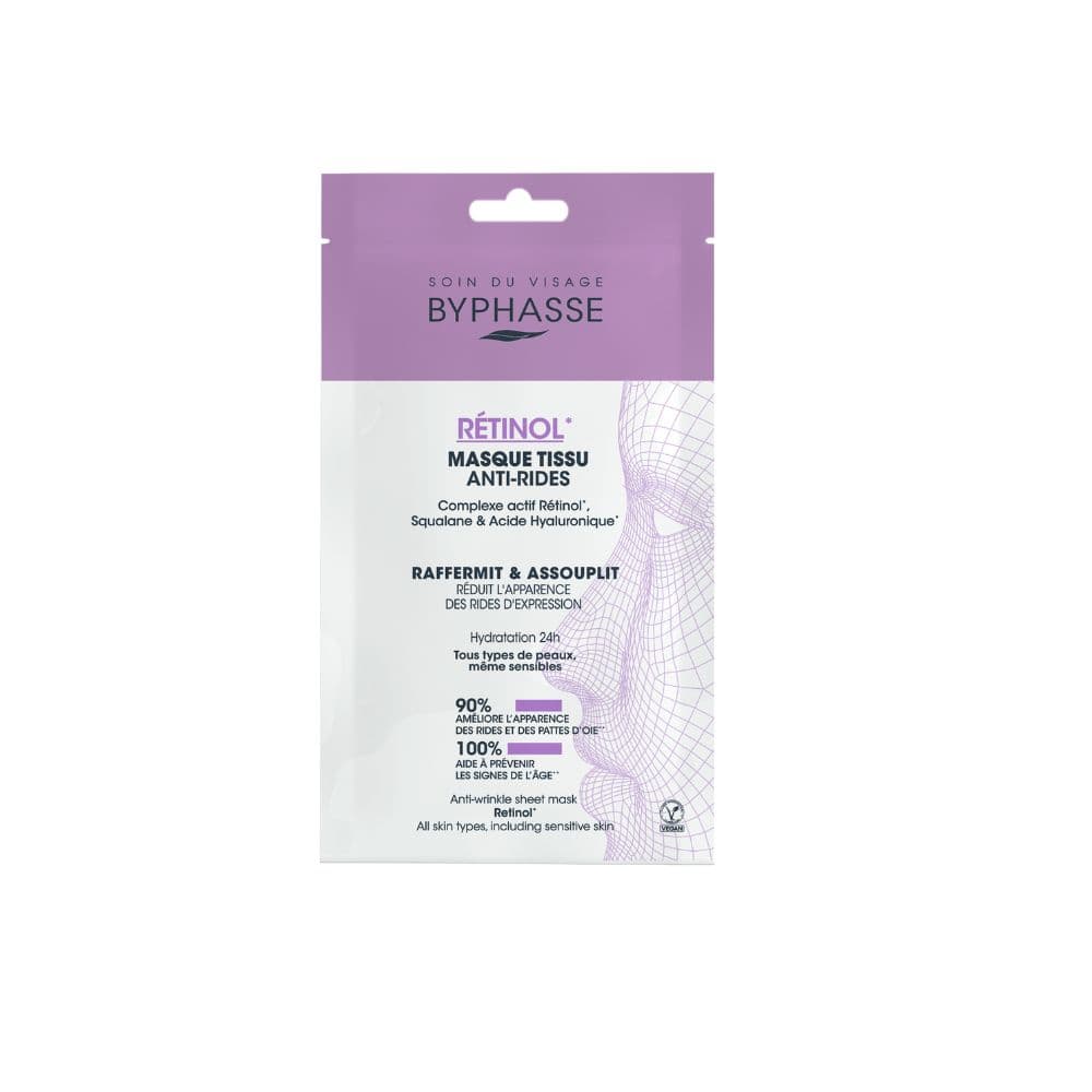 Byphasse Masque Tissu Anti-rides Retinol Skin Booster 18ML