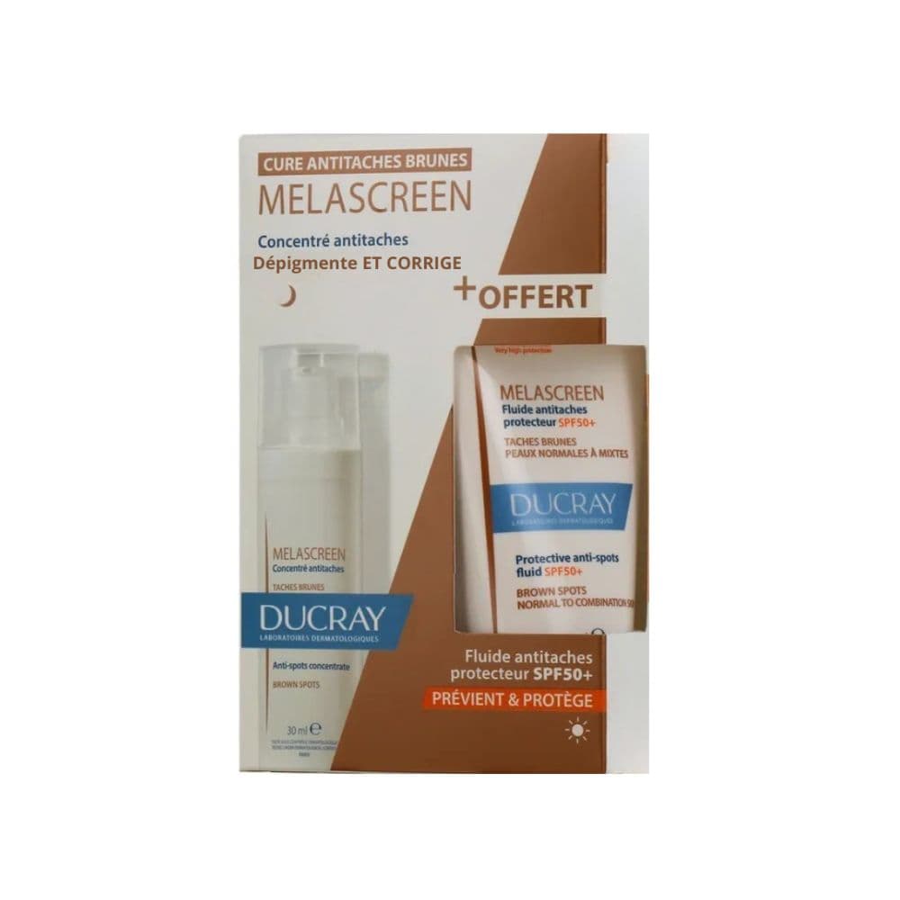 Ducray Pack Melascreen Concentre Anti Taches 30ML+MELASCREEN Ecran Fluide Anti Tache Spf50+50ml (offert)