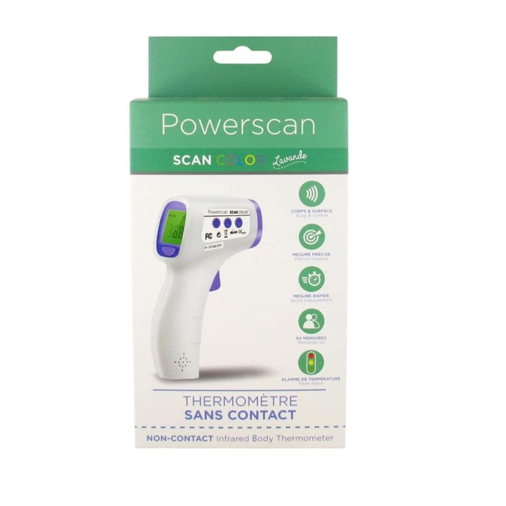 Powerscan Thermometre Sans Contact Scancolor Lavande