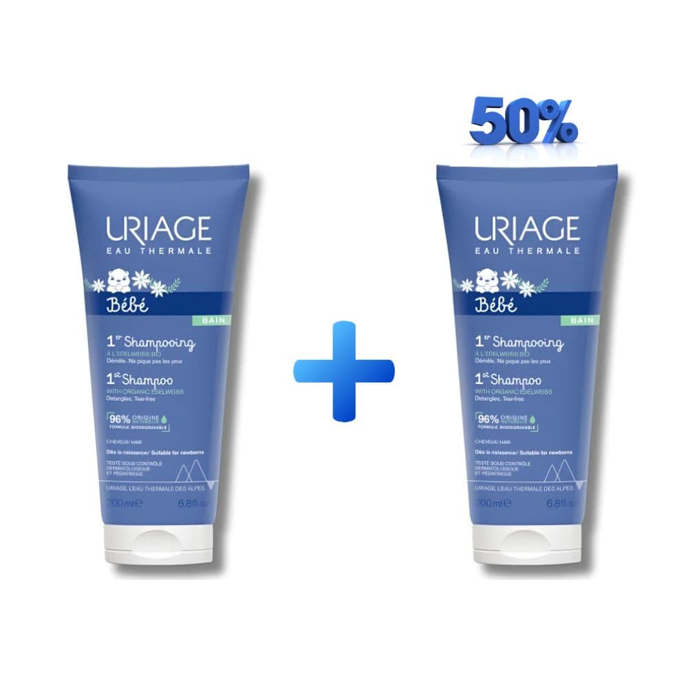 Uriage Bebe 1er Shampooing 200ml Lot 2 (50% Sur Le 2eme)