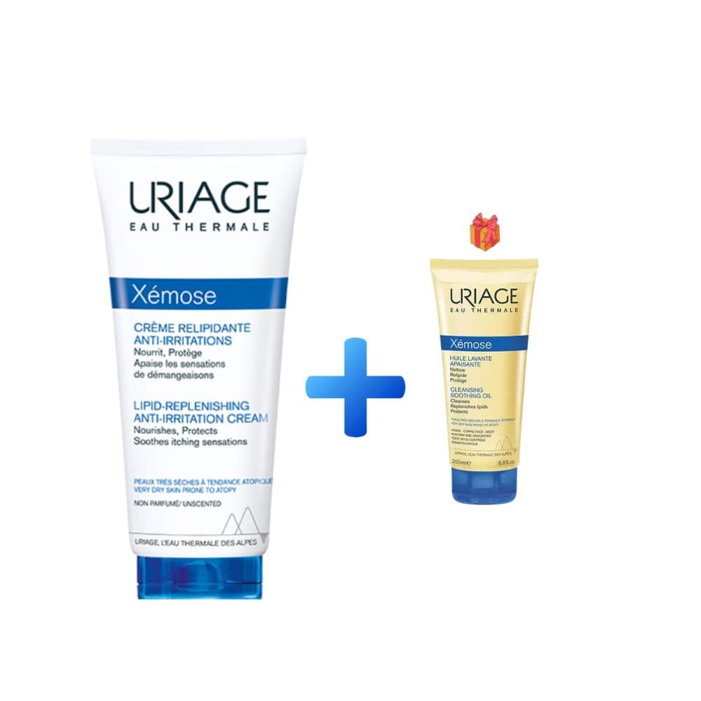 Uriage Xemose Creme Relipidante 200ml + Huile Lavante 50 ML Offert