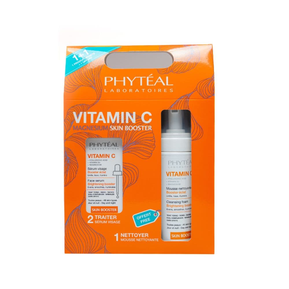 Phyteal Coffret Vitamine C Serum Visage 30 Ml+vitamine C Mousse Nettoyante 200 ML (offert)
