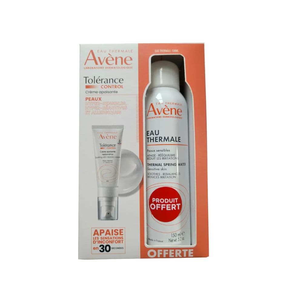 Avene Coffret Tolerance Controle Creme 40ML +eta150ml Offert