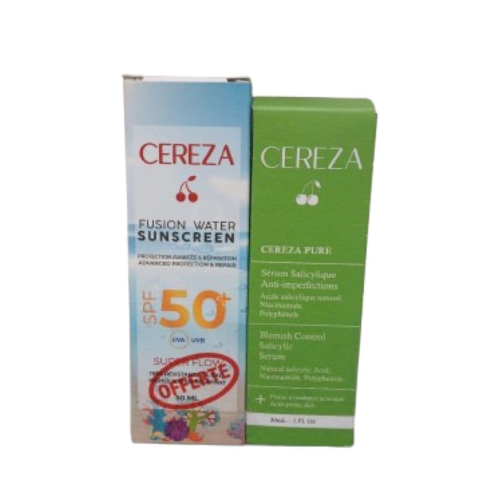Cereza Pack (pure Serum Salicylique 30ML+FUSION Water Spf50 Offert)