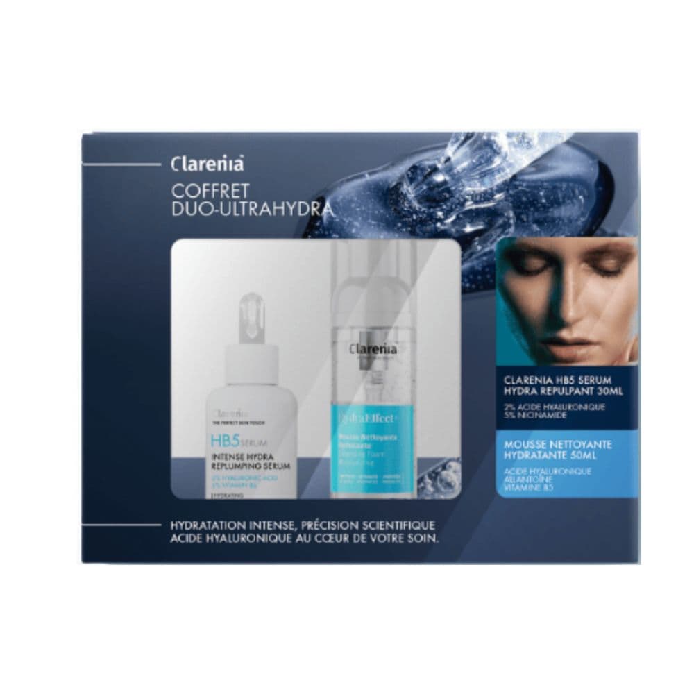 Clarenia Coffret Duo Ultra Hydra Hb5 Serum 30ML+HYDRAEFFECT Mousse 50ML (offert)