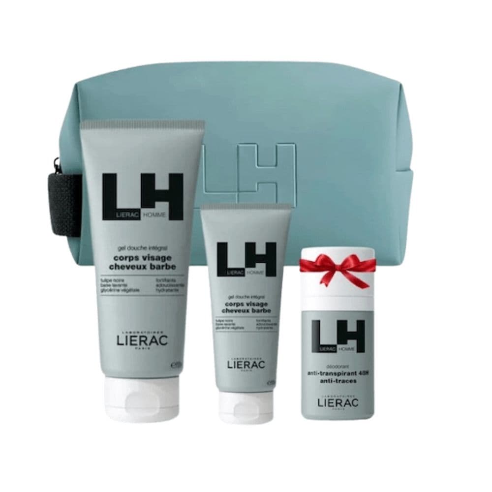 Lierac Coffret Homme GEL Douche 4 En 1, GEL Anti-fatigue Hydratant Et Deodorant Gratuite
