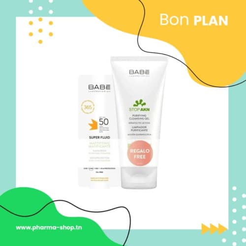 Babe Super Fluid Matifiant Spf50+ 50ML+STOP Akn...