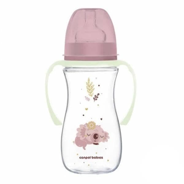 Canpol Babies Biberon Anti Colique Col Large Sleepy Koala Rose 300ml