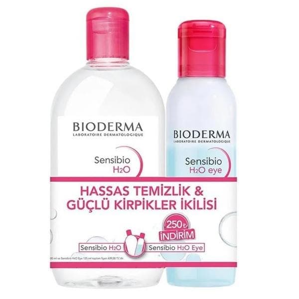 Bioderma Sensibio Lot H2o 500ML + Eyes 125ML
