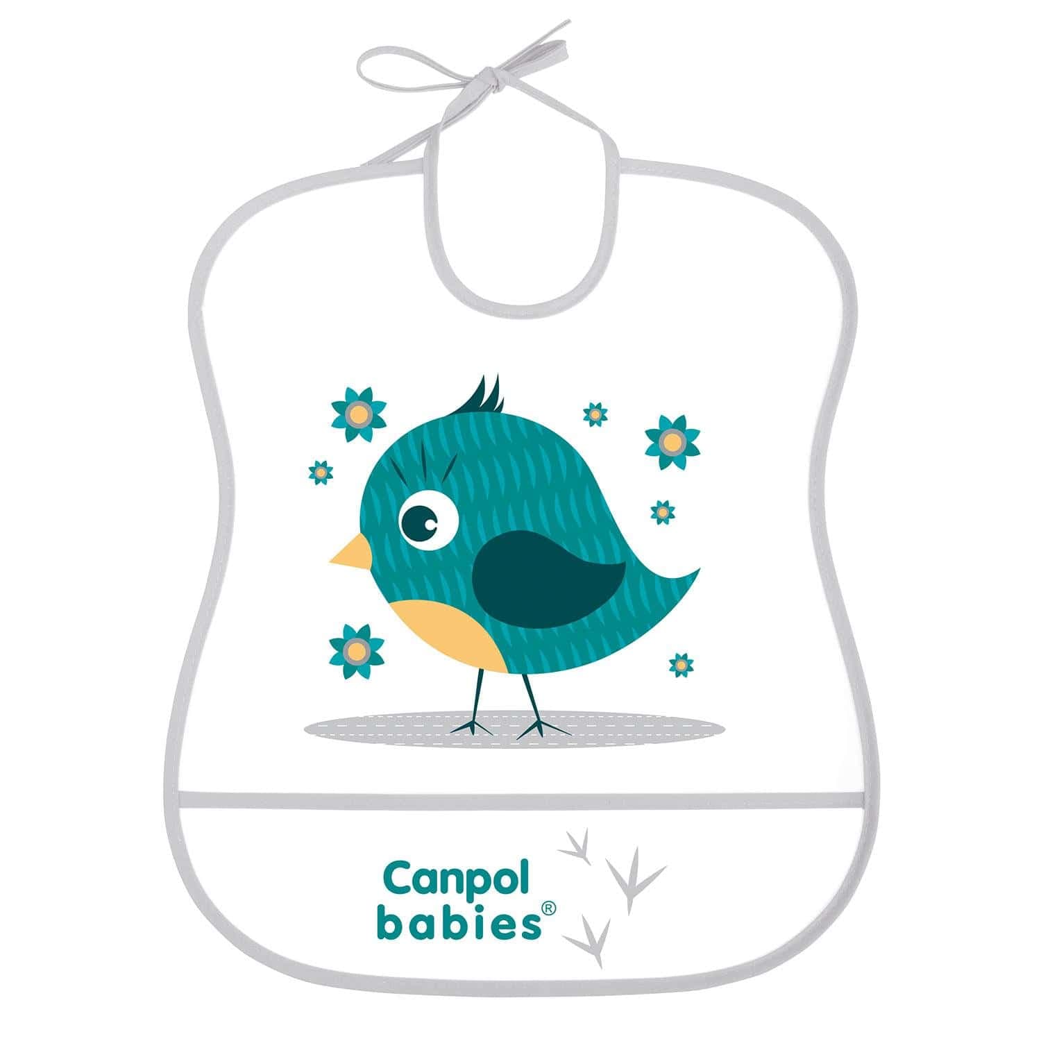 Canpol Babies Bavoir Impermeable Oiseau Avec Poche
