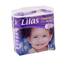 Lilas Confort Max Actif Couche Bebe T5 15-25kg