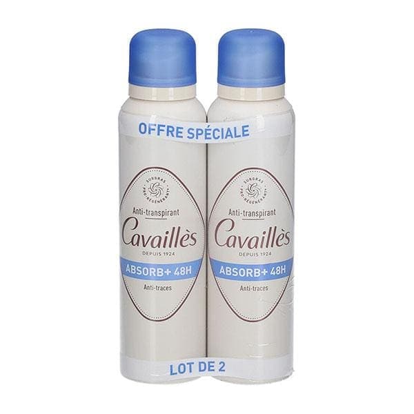 Roge Cavailles Pack Deo Absorb+ Efficacite 48h Spray 150ml *2