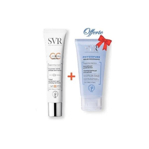 SVR Clairial CC Light SPF 50 + Physiopure Gelee Moussante 55ml Offert