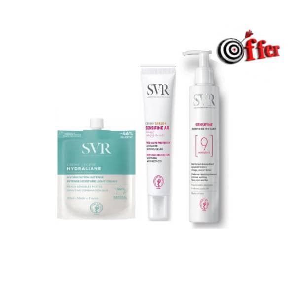 B.p SVR Hydraliane Legere + Sensifine Ar Creme Spf50+ + Sensifine Dermo Nettoyant 200ml (offert)