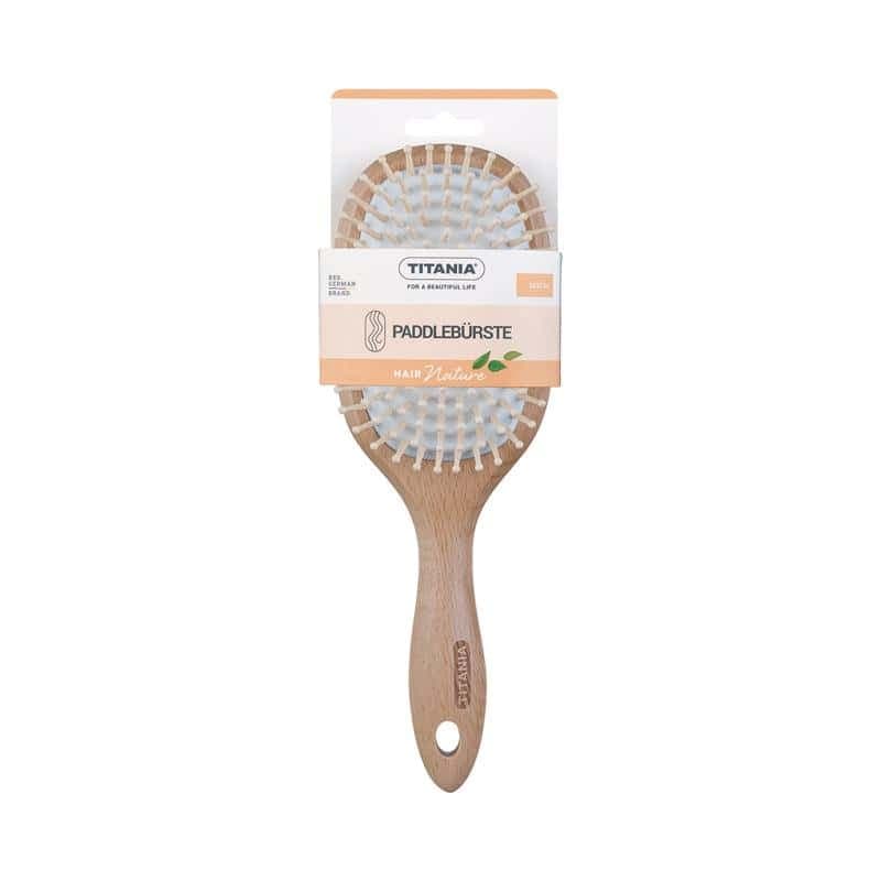 Titania Brosse Pneumatique Nature Hetre Poils Bois 24cm 2871