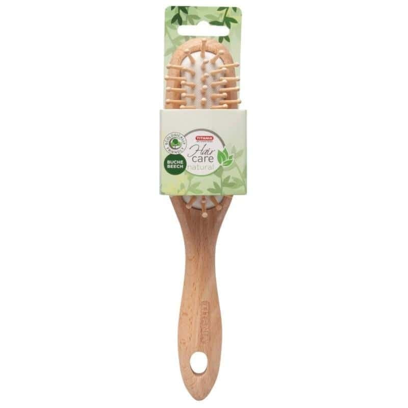 Titania Brosse Pneumatique Nature Hetre Poils Bois 21.5cm 2873
