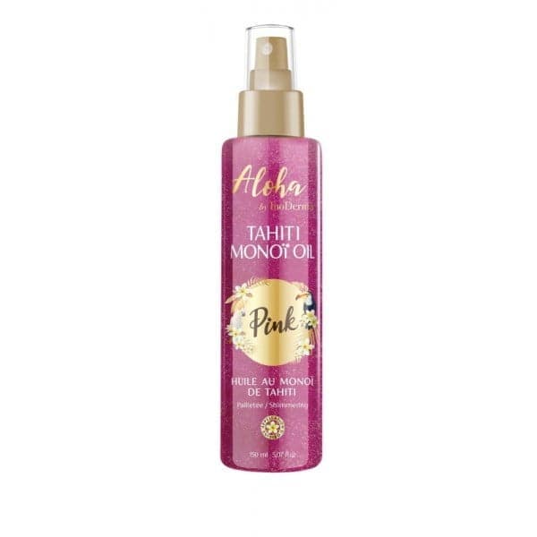 Aloha By Inoderma Huile Au Monoi De Tahiti Pailletee Pink Spray 150ML (07/2026)