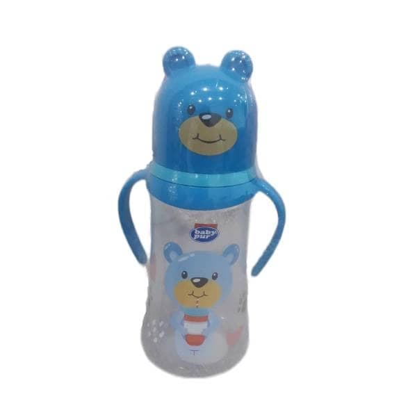 Baby Pur Biberon Ludique Large Bleu Et Vert 250ml