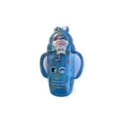 Baby Pur Tasse Ludique Avec Paille Et Anses Bleu 360ml
