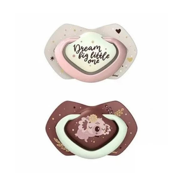 Canpol 2 Sucette Symetriques Luminescentes 0-6m Rose Sleepy Koala