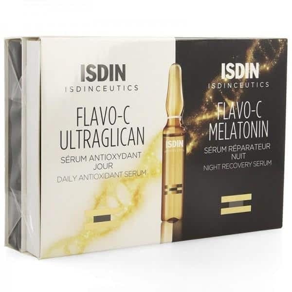 ISDIN Flavo C Serum Ultraglican Jour Melatonin Nuit Amp B/20