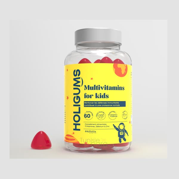 Holistix Health Holigums Multivitamines Kids Fraise 60 Gummies