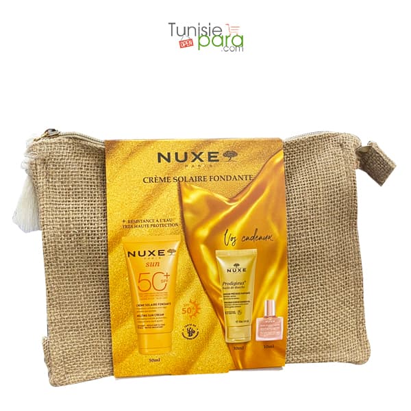 Nuxe Creme Fondante Visage Spf50+ Huile De Douche 30ml Offerte + Huile Prodigieuse Florale Or 10ml + Trousse Offerte