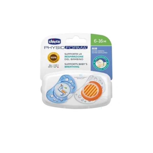Chicco Physio Air Sucette 2 Pieces Bleu 6-16 M